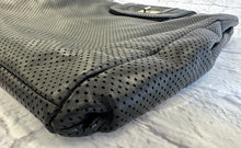 Load image into Gallery viewer, Chanel Vintage Black Perforated Drill Bit Tote