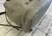 Load image into Gallery viewer, Chanel Grey Woven Raffia Deauville Large Backpack