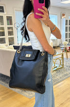 Load image into Gallery viewer, Chanel Vintage Black Perforated Drill Bit Tote
