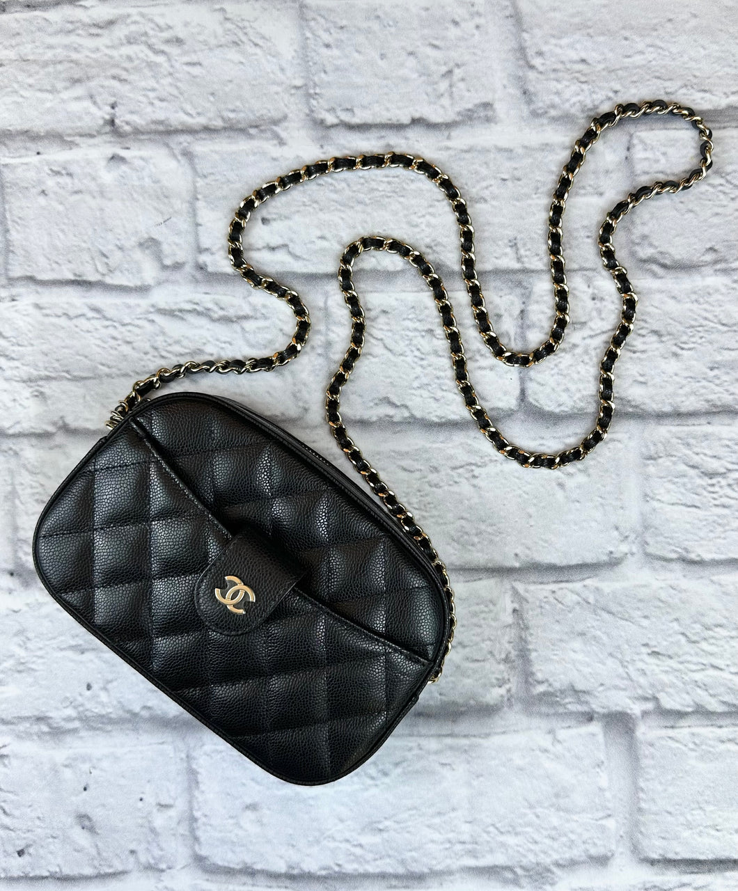 Chanel Black Caviar Camera Bag
