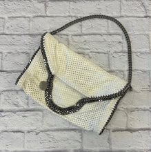 Load image into Gallery viewer, Stella McCartney Cream Falabella Perforated Vegetarian Leather Bag