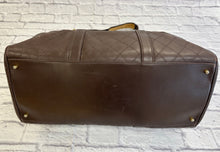 Load image into Gallery viewer, Chanel Vintage Brown Leather Diamond Stitch Duffle Bag