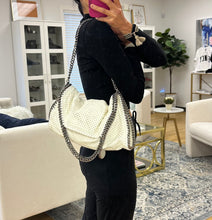 Load image into Gallery viewer, Stella McCartney Cream Falabella Perforated Vegetarian Leather Bag