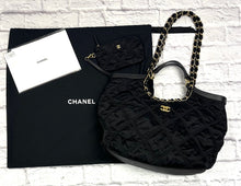 Load image into Gallery viewer, Chanel Black Nylon Quilted Maxi Shopping Tote