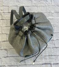 Load image into Gallery viewer, Chanel Grey Woven Raffia Deauville Large Backpack