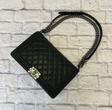 Load image into Gallery viewer, Chanel Large Black Calfskin Boy Bag