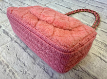 Load image into Gallery viewer, Chanel Pink Quilted Shearling and Tweed Medium Flap Bag