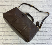 Load image into Gallery viewer, Chanel Vintage Brown Leather Diamond Stitch Duffle Bag