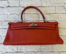 Load image into Gallery viewer, Hermes Coral Clemence Shoulder Kelly 42