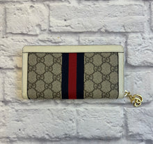 Load image into Gallery viewer, Gucci Ophidia Ivory Leather GG Zip Around Wallet
