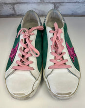 Load image into Gallery viewer, Golden Goose Superstar Green Suede Fuchsia Star Sz 40

