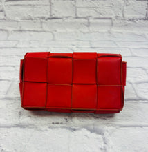 Load image into Gallery viewer, Bottega Veneta Red  Maxi Intrecciato Cassette Crossbody Bag
