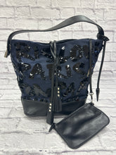 Load image into Gallery viewer, Louis Vuitton Navy Satin Mono Sequin NN14 Spotlight Bucket Bag
