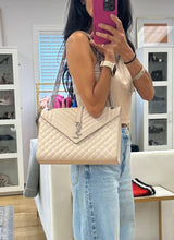Load image into Gallery viewer, Saint Laurent Dark Beige Large Envelope Bag
