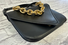 Load image into Gallery viewer, Bottega Veneta Black Calfskin Mount Envelope Bag
