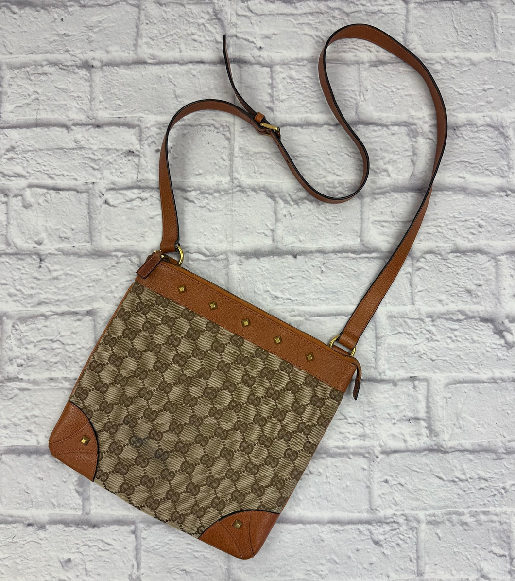 Gucci Canvas Studded Crossbody