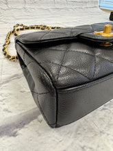 Load image into Gallery viewer, Chanel Black Caviar Mini Flap Bag with CC chain
