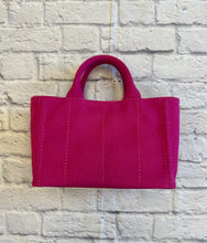 Load image into Gallery viewer, Prada Pink Canvas Canapa Tote With Crossbody Strap
