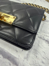 Load image into Gallery viewer, Chanel Black Golden Clasp Wallet on a chain
