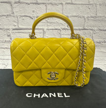 Load image into Gallery viewer, Chanel Yellow Mini Top Handle
