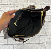 Load image into Gallery viewer, Balenciaga Chocolate Brown City Bag with oversized grommets
