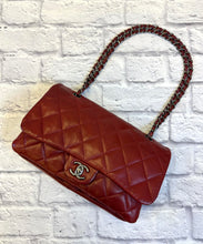 Load image into Gallery viewer, Chanel Burgundy Quilted Lambskin Accordion Flap Bag
