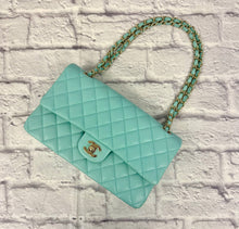 Load image into Gallery viewer, Chanel Tiffany Blue Caviar Quilted Medium Double Flap
