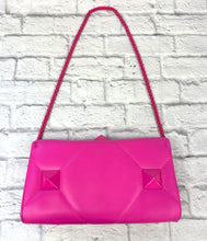 Load image into Gallery viewer, Valentino Pink Nappa Monochrome Roman Rock Stud Large WOC
