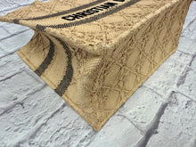 Load image into Gallery viewer, Christian Dior Natural Cannage Raffia Medium Book Tote
