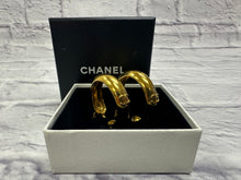 Load image into Gallery viewer, Chanel Gold Hoop Clip On Earrings
