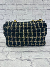 Load image into Gallery viewer, Chanel Black &amp; Beige Houndstooth Tweed Maxi 19
