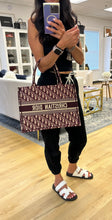 Load image into Gallery viewer, Christian Dior Maroon Oblique medium Book Tote
