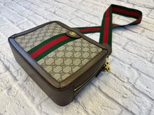 Load image into Gallery viewer, Gucci GG Supreme Monogram Web Small Ophidia Top Handle Shoulder/Crossbody
