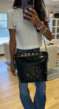 Load image into Gallery viewer, Chanel Black Calfskin Quilted Hobo Bag
