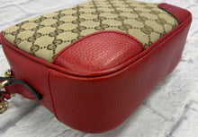 Load image into Gallery viewer, Gucci Red Leather Trim Camera Bag

