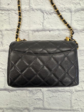 Load image into Gallery viewer, Chanel Black Caviar Mini Flap Bag with CC chain
