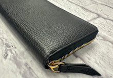 Load image into Gallery viewer, Gucci Black Leather Full Zip Wallet
