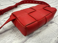 Load image into Gallery viewer, Bottega Veneta Red  Maxi Intrecciato Cassette Crossbody Bag
