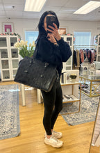 Load image into Gallery viewer, Gucci Black Embossed Buckle Shoulder Bag
