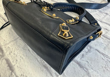 Load image into Gallery viewer, Balenciaga Le City Small Navy and Gold Hardware
