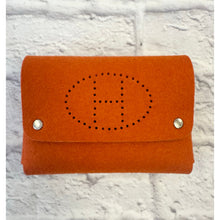 Load image into Gallery viewer, Hermes Orange Felt Mises Et Relances Playing Card Holder
