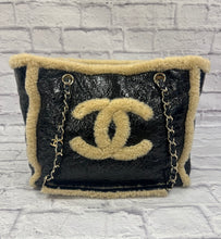 Load image into Gallery viewer, Chanel Shiny Crumpled Sheepskin Shearling CC Mania Tote
