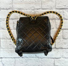 Load image into Gallery viewer, Chanel Vintage Black Duma Backpack
