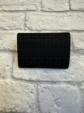 Load image into Gallery viewer, Fendi Black Zucca Flap Fold Wallet
