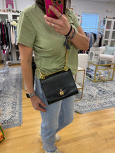 Load image into Gallery viewer, Fendi Small Kan I Scalloped Black Leather Bag
