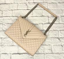Load image into Gallery viewer, Saint Laurent Dark Beige Large Envelope Bag
