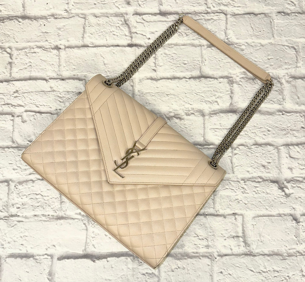 Saint Laurent Dark Beige Large Envelope Bag