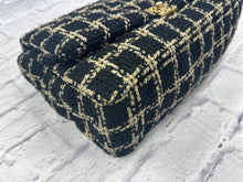 Load image into Gallery viewer, Chanel Black &amp; Beige Houndstooth Tweed Maxi 19
