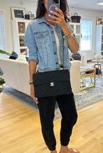 Load image into Gallery viewer, Chanel Quilted Black Fabric Crossbody
