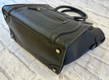 Load image into Gallery viewer, Celine Drummed Black Calfskin Mini Luggage Tote
